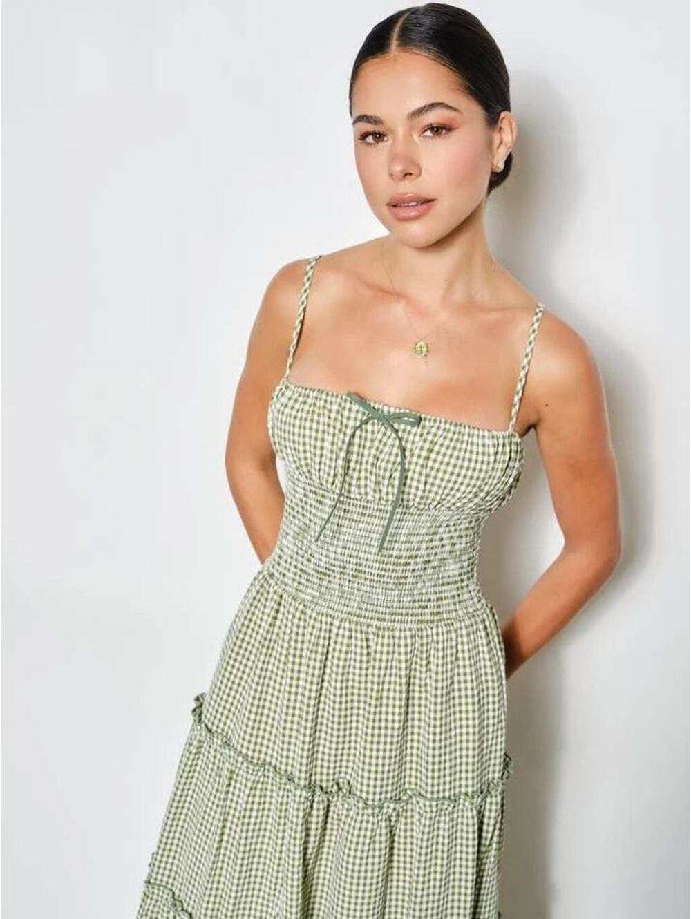 Pretty Garbage Carol Smocked Waist Maxi Dress - M - Picture 2 of 5